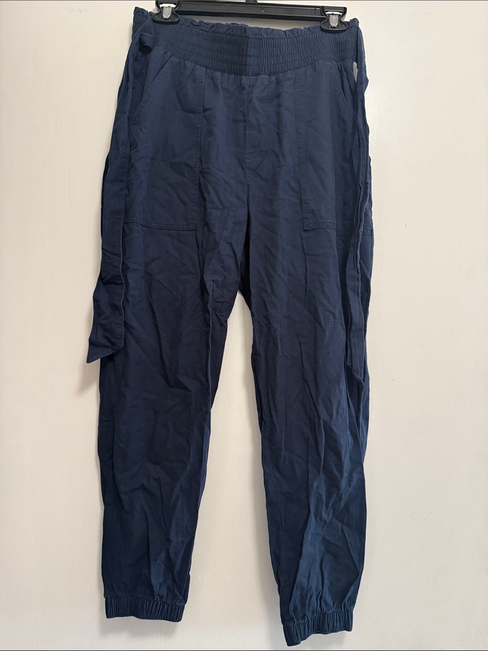 Abercrombie & Fitch Navy Cropped Drawstring Jogger Pants